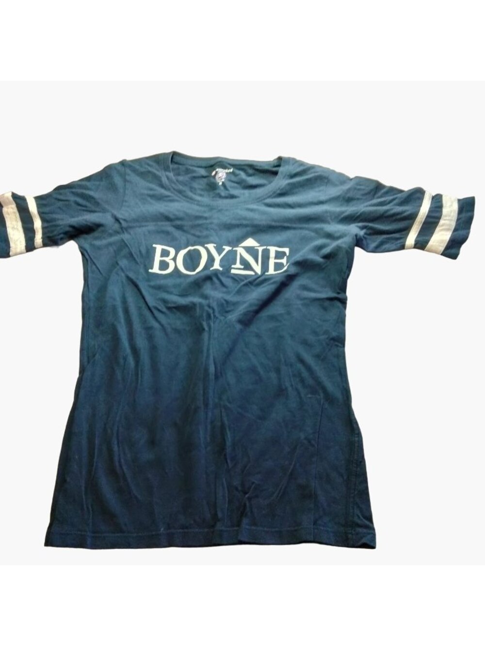 Boyne Mountain T Shirt Tee Womens M Medium Blue White Michigan Up North